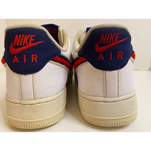 Nike Air Force 1‎ Low 3D Chenille Swoosh Men\'s Size 12 White Red Blue 823511-106 main image 7